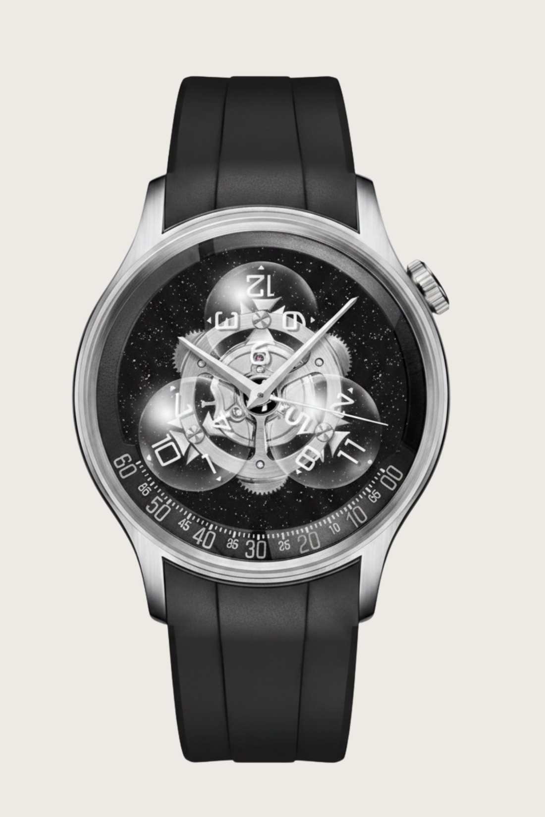 Quantum Sphere Black Cosmic Dial Watch