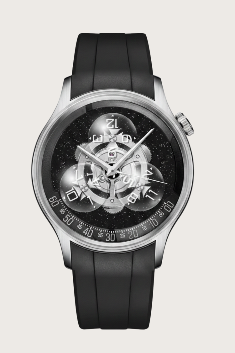 Quantum Sphere Black Cosmic Dial Watch