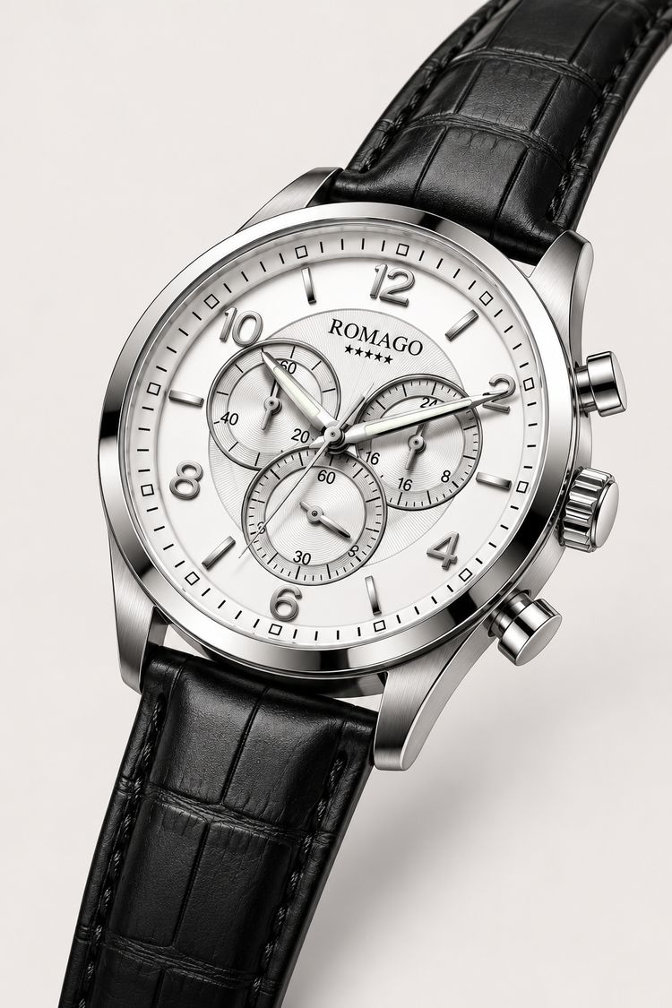ROMAGO Argentor Royale Chronograph Automatic Mechanical Watch | Swiss