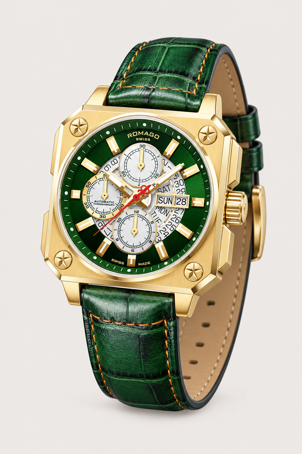 ROMAGO Precision Series Three-Eye Chronograph Swiss Mechanical Watch