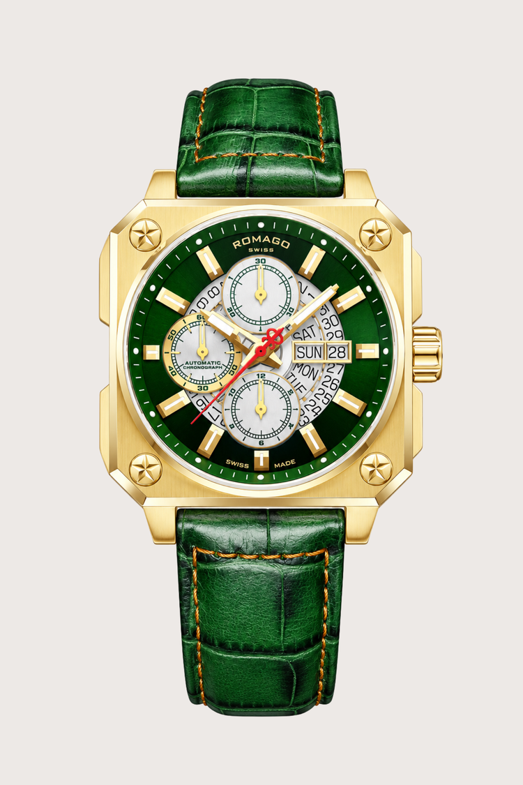 ROMAGO Precision Series Three-Eye Chronograph Swiss Mechanical Watch