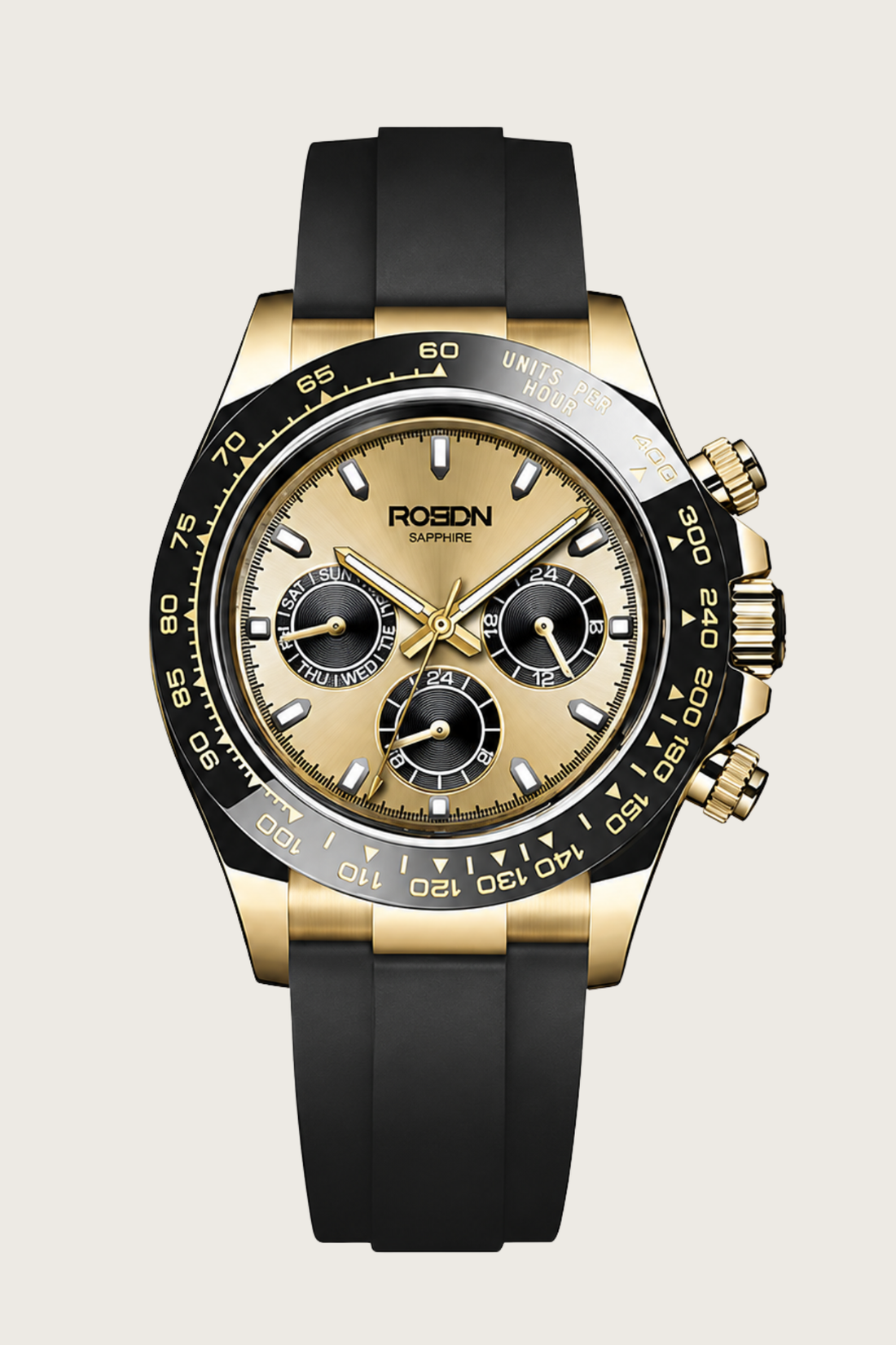 ROSDN Apex Gold Chronograph Watch
