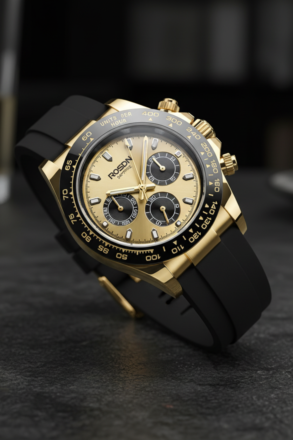 ROSDN Apex Gold Chronograph Watch
