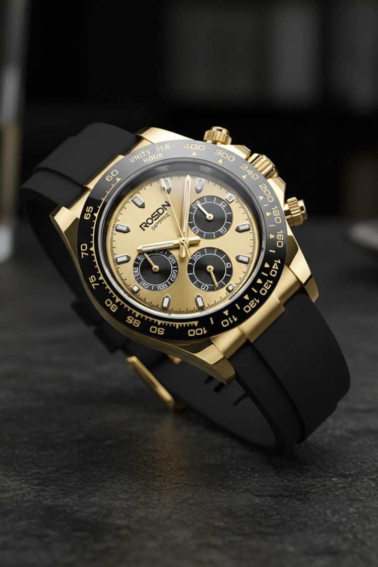 ROSDN Apex Gold Chronograph Watch