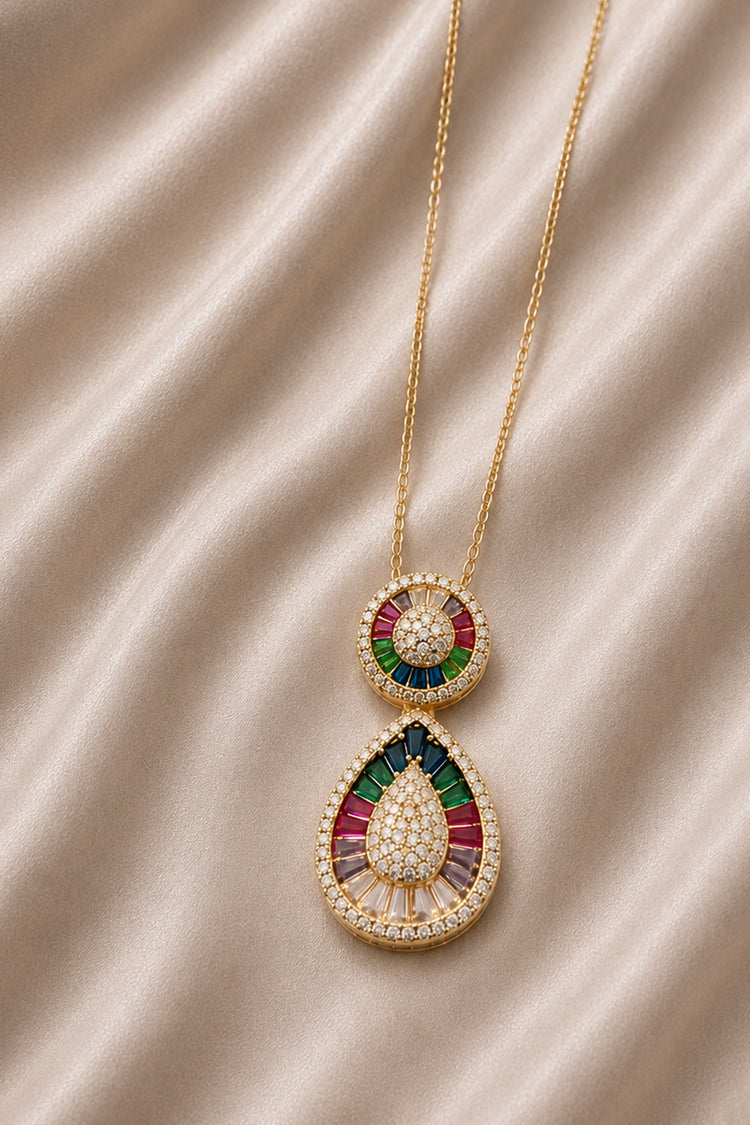 Radiant Harmony Dual Drop Jewelry Ensemble