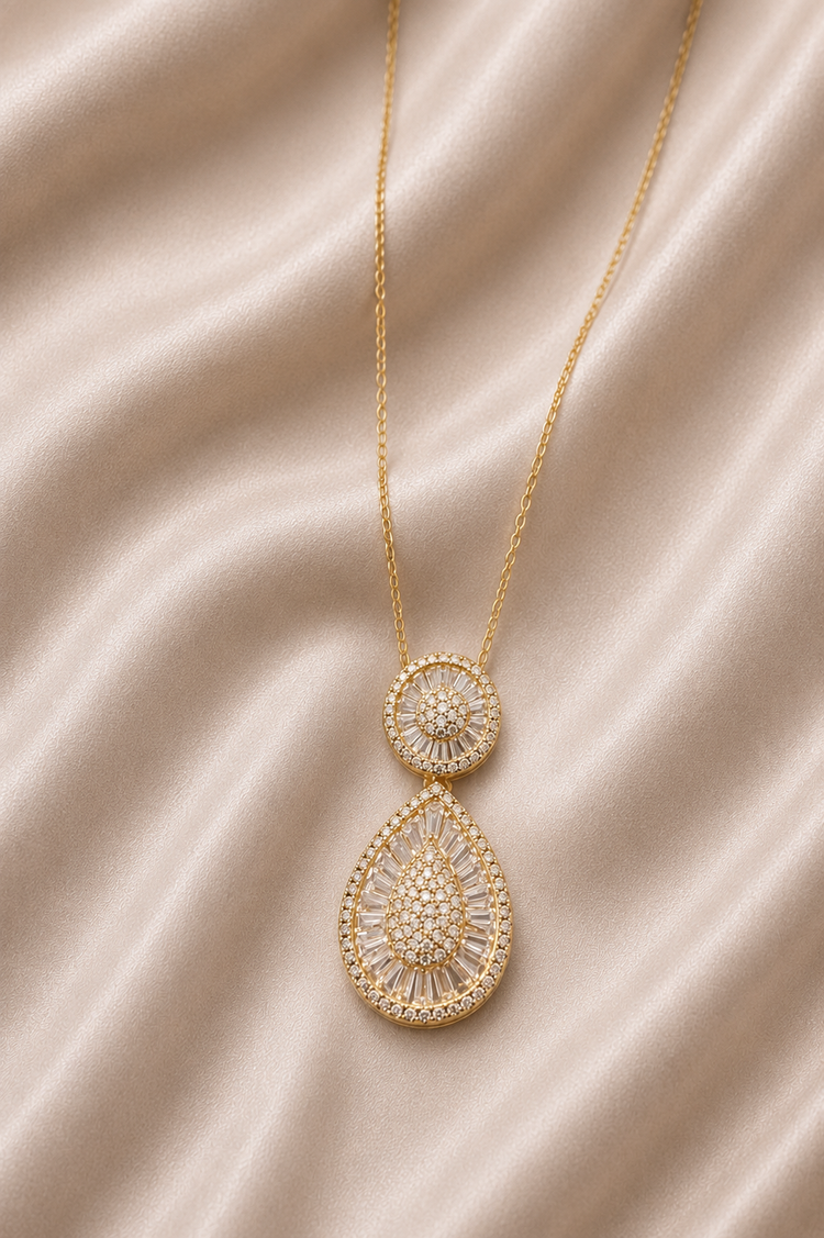 Radiant Harmony Dual Drop Jewelry Ensemble