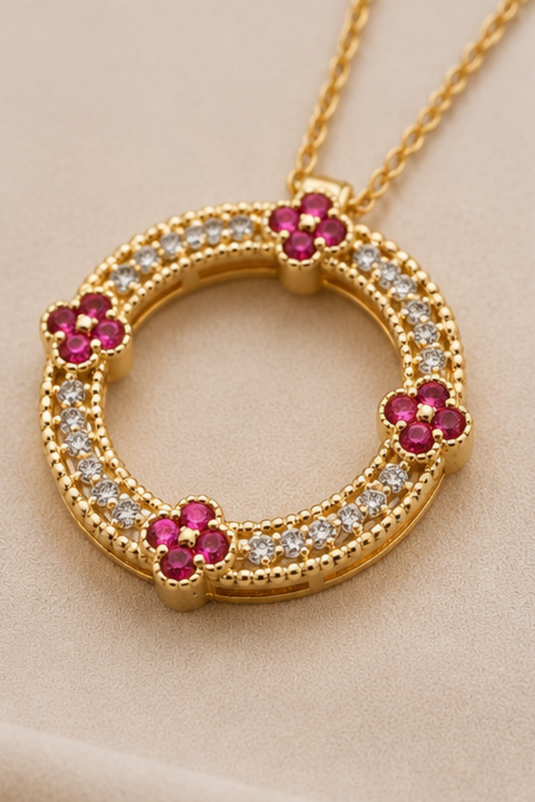 Regal Blossom Radiance Gold Jewelry Set