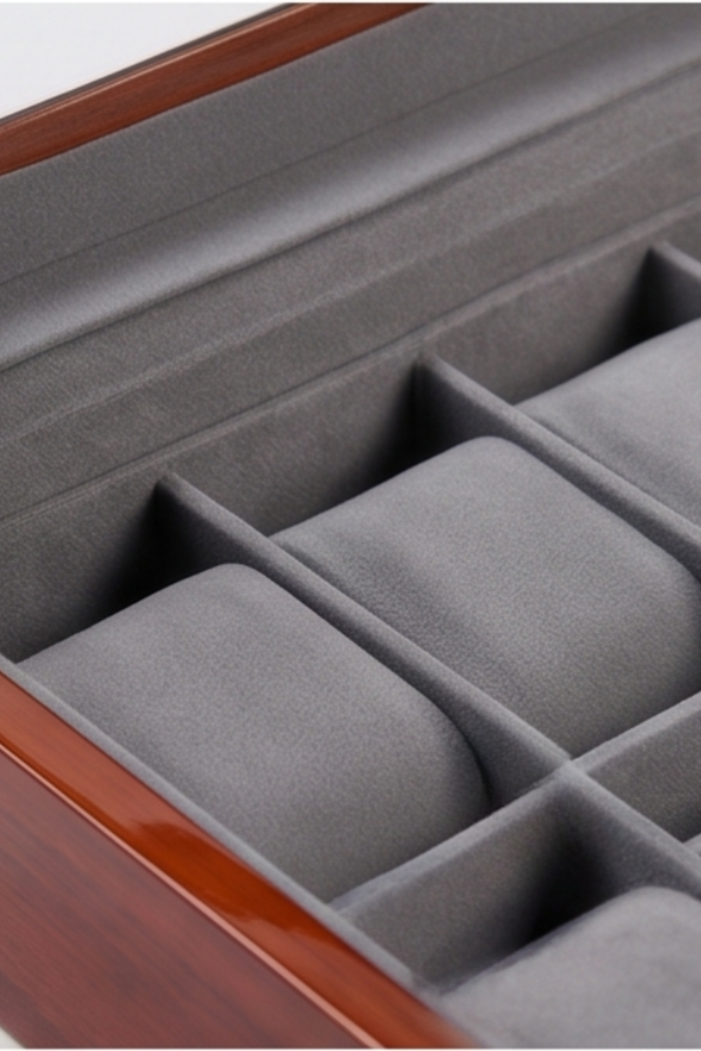 Regal Walnut Glass-Lid 12 Slot Watch Winder