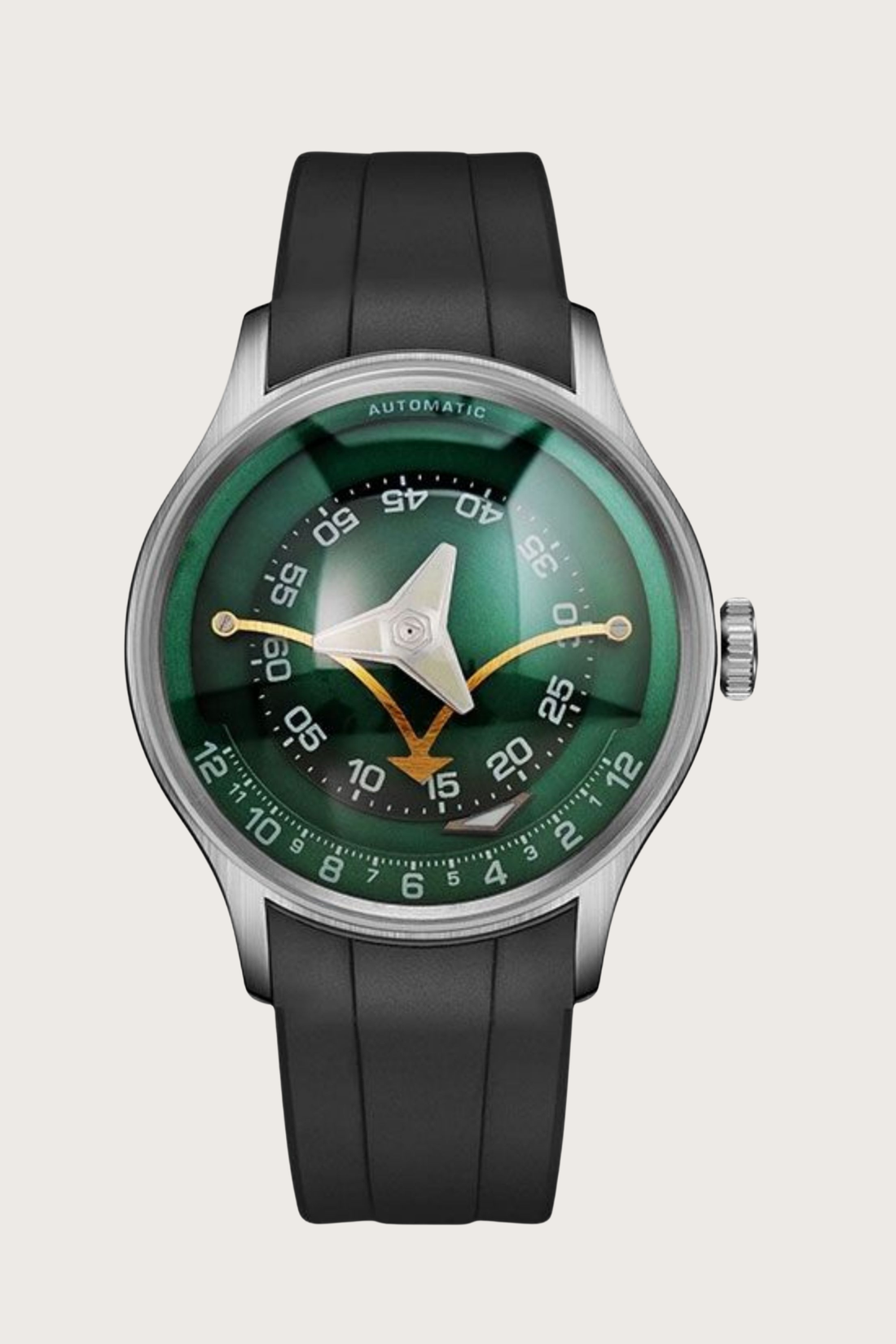 Retrograde Hour Green Dial Mechanical Watch