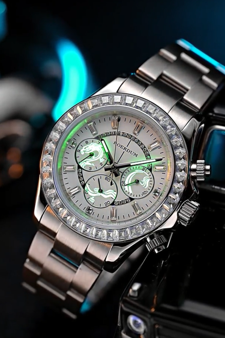 Roerdum Crystal Edge Chronograph Steel Watch (44219721)