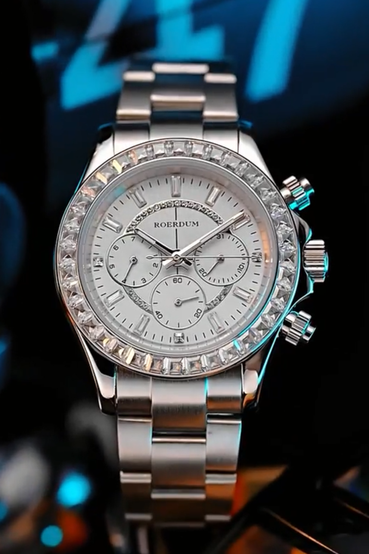 Roerdum Crystal Edge Chronograph Steel Watch (44219721)