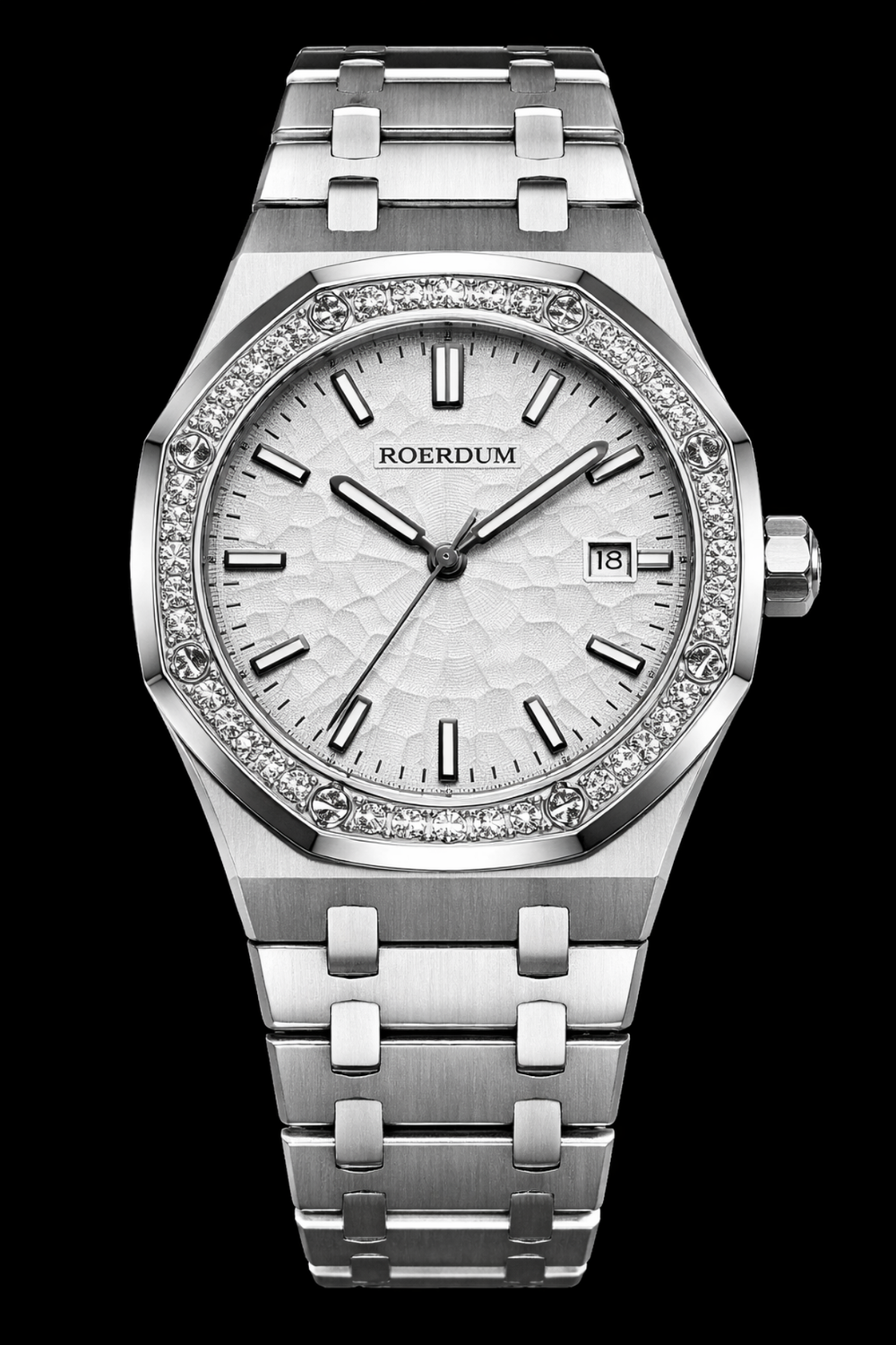 Roerdum Royal Ice Diamond Steel Watch