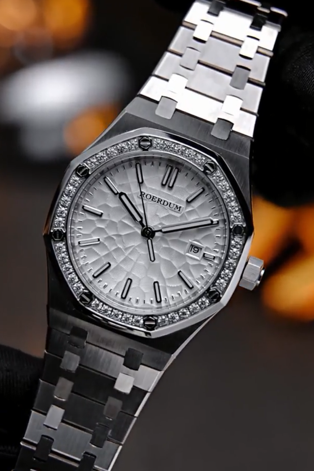 Roerdum Royal Ice Diamond Steel Watch