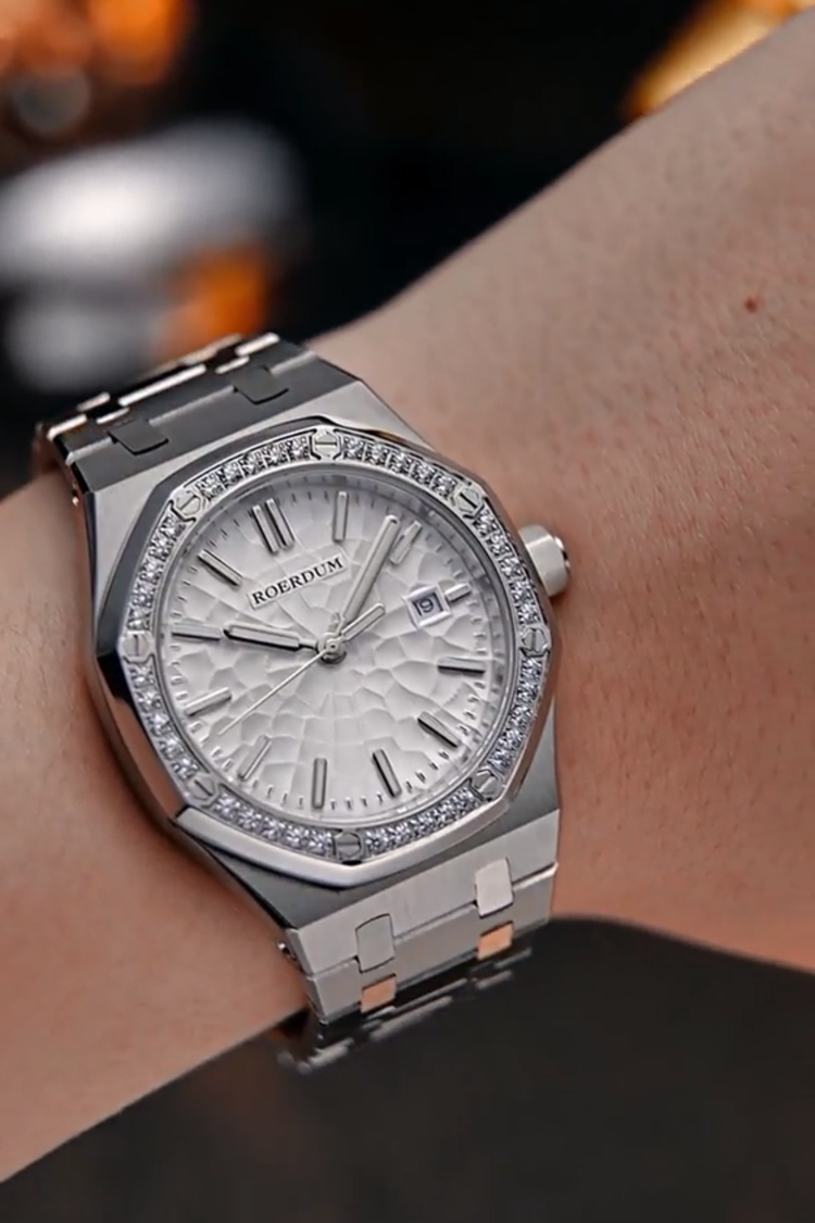 Roerdum Royal Ice Diamond Steel Watch
