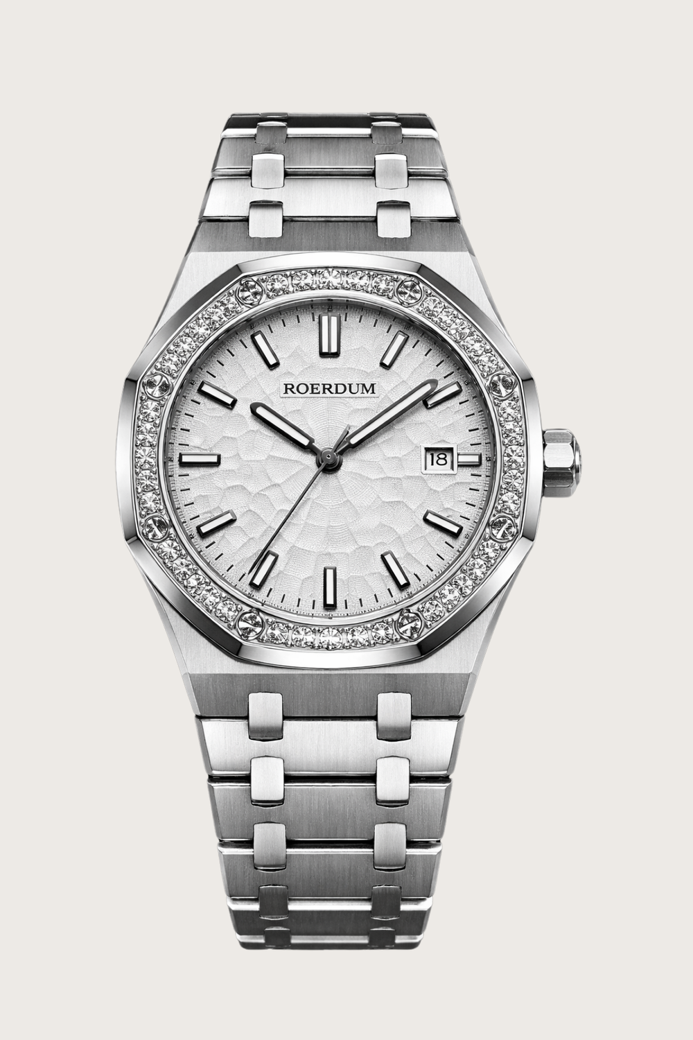 Roerdum Royal Ice Diamond Steel Watch