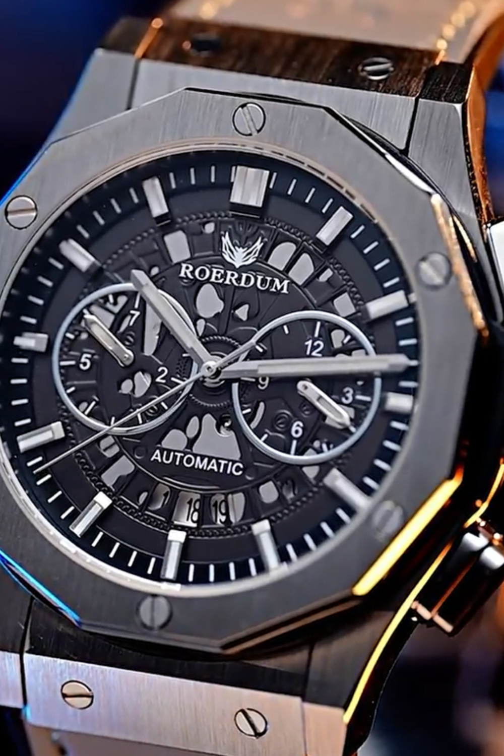 Roerdum Titan Skeleton Automatic Chronograph Watch