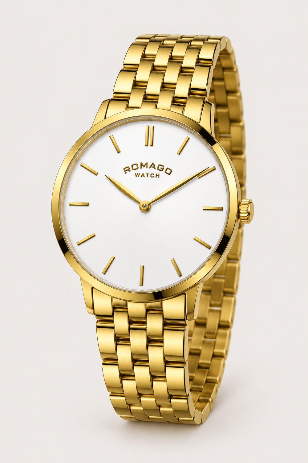 Romago Classic Elegance Golden White Watch