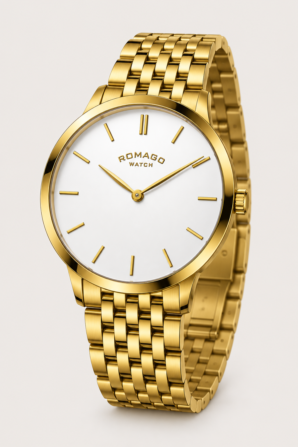 Romago Classic Elegance Golden White Watch