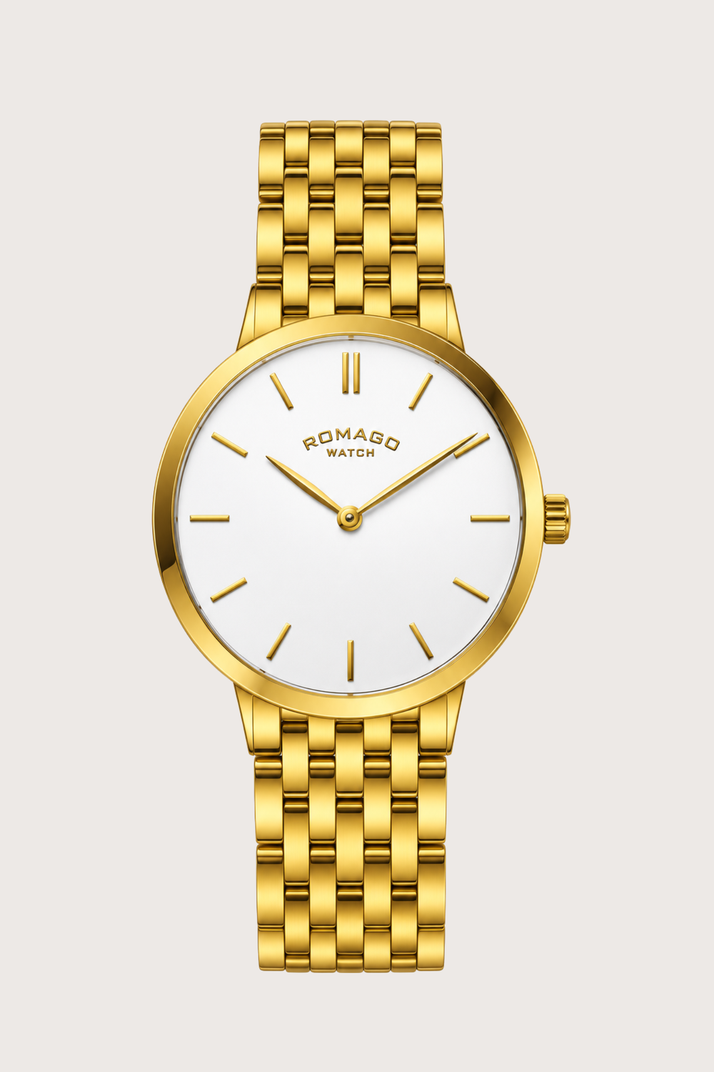 Romago Classic Elegance Golden White Watch