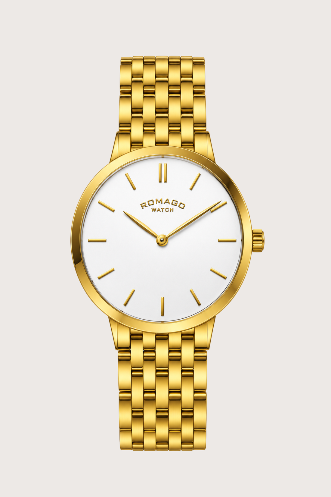 Romago Classic Elegance Golden White Watch