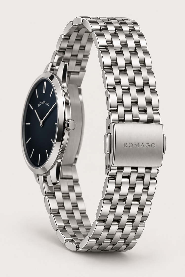 Romago Classic Elegance Silver Noir Watch