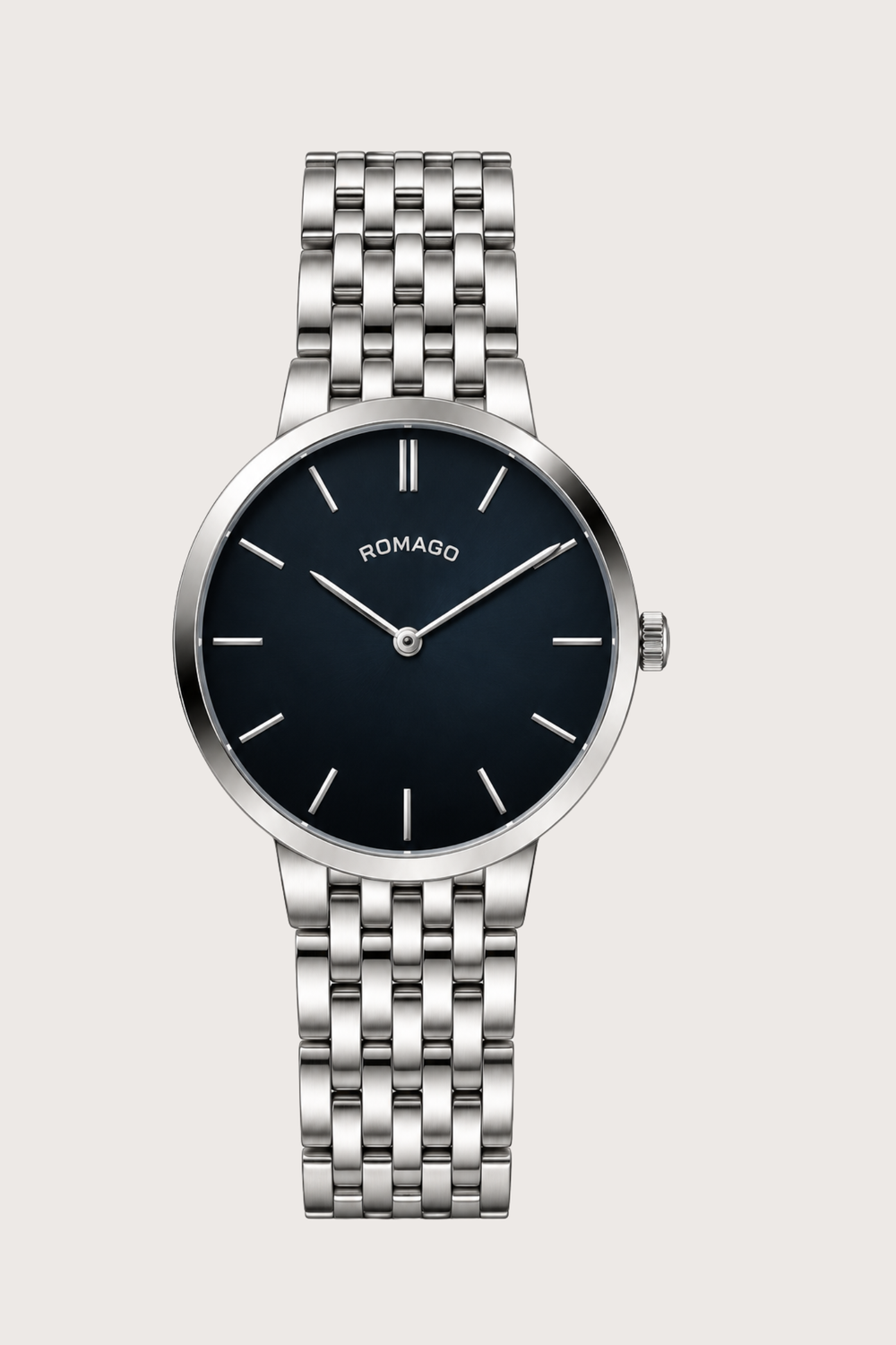 Romago Classic Elegance Silver Noir Watch
