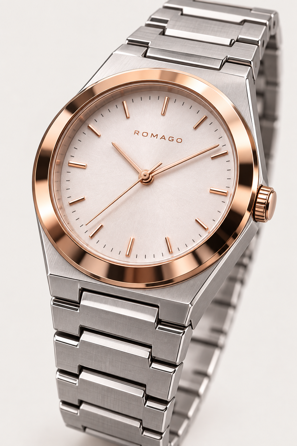 Romago Classic Elegance Silver Rose Blush Watch