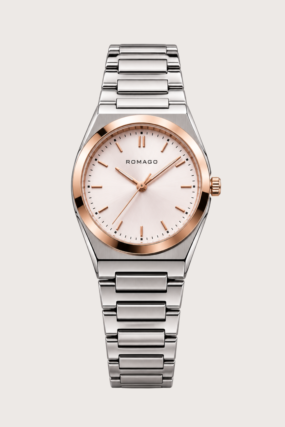 Romago Classic Elegance Silver Rose Blush Watch