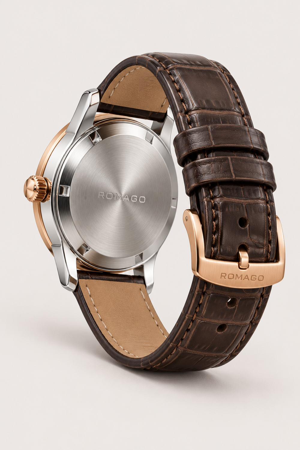 Romago Classic Prestige Cocoa Rose Gold Automatic Watch