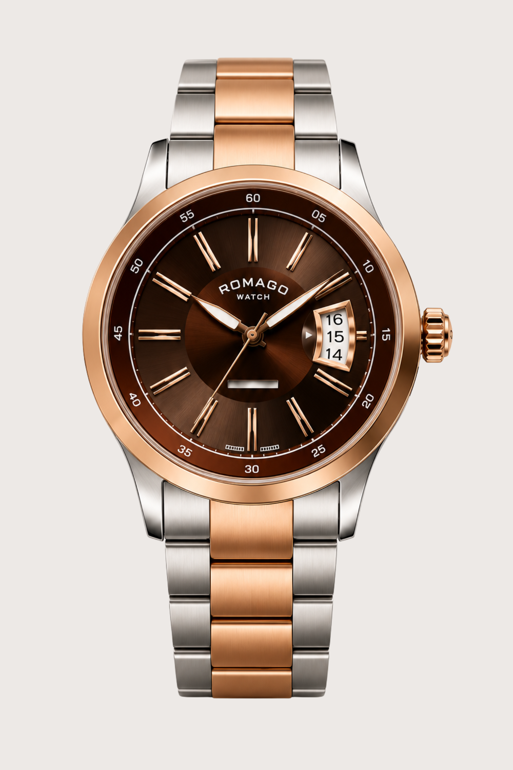 Romago Classic Prestige Cocoa Two-Tone Automatic Watch