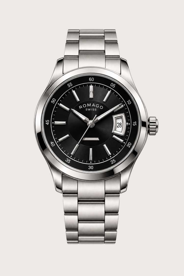 Romago Classic Prestige Silver Noir Automatic Watch
