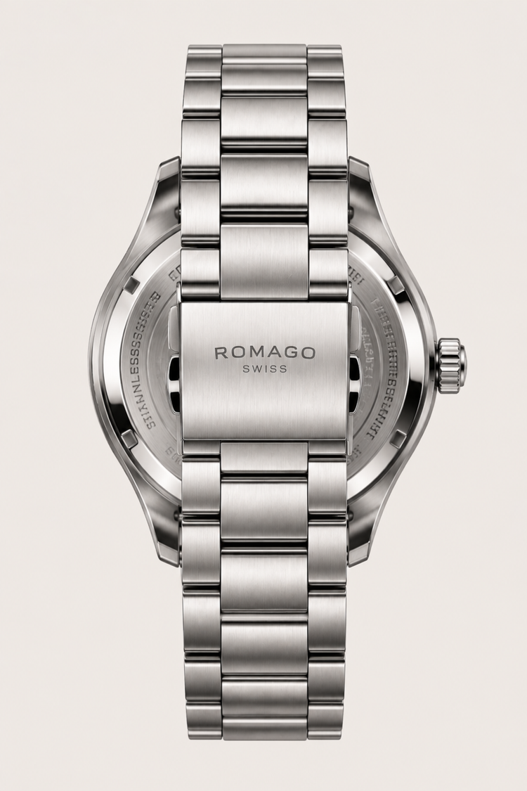 Romago Classic Prestige Silver Noir Automatic Watch