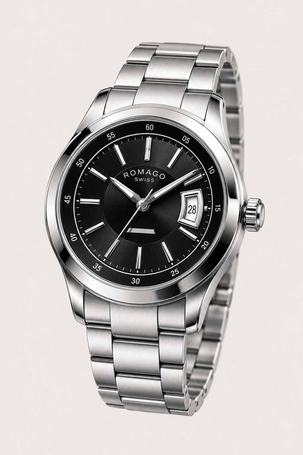 Romago Classic Prestige Silver Noir Automatic Watch