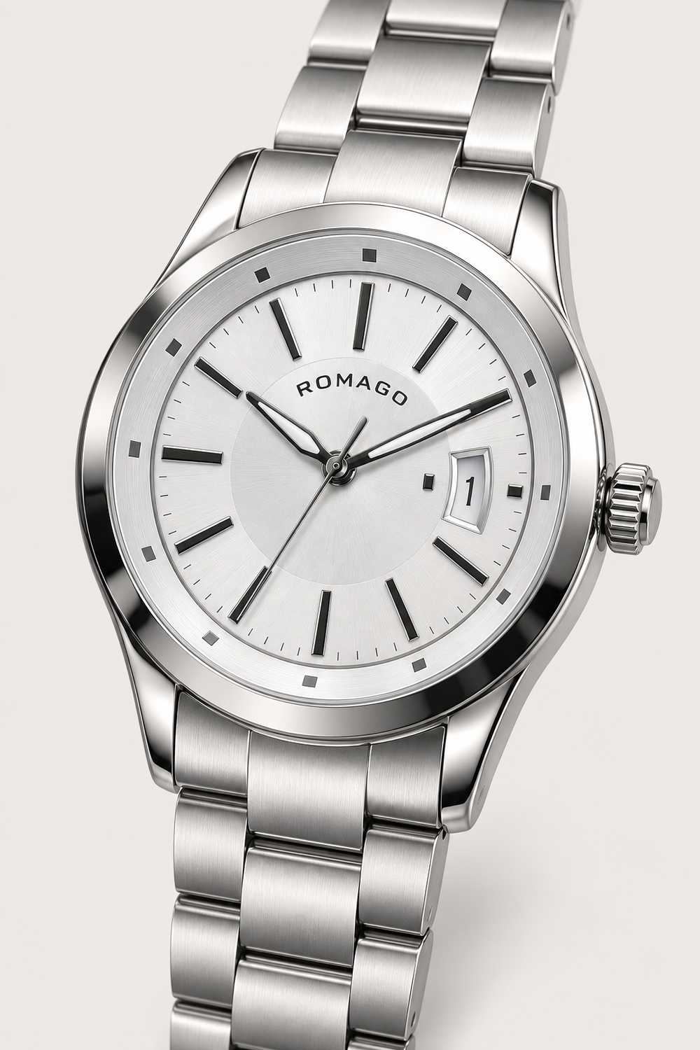 Romago Classic Prestige Silver White Automatic Watch