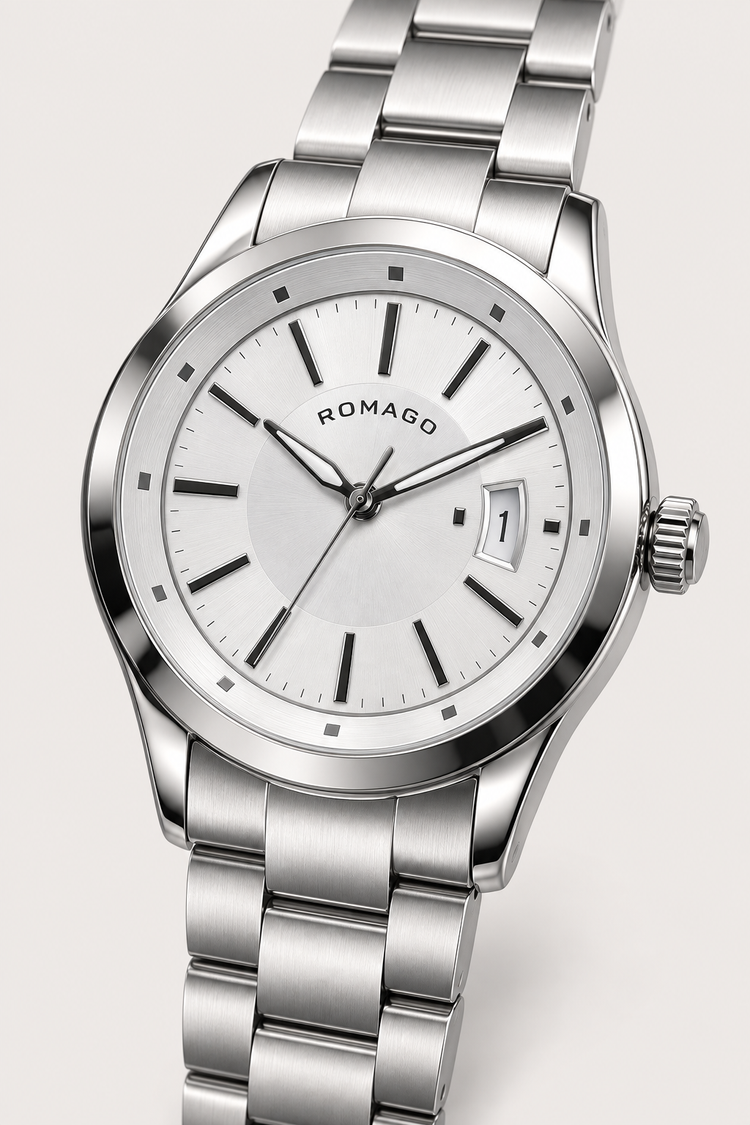 Romago Classic Prestige Silver White Automatic Watch