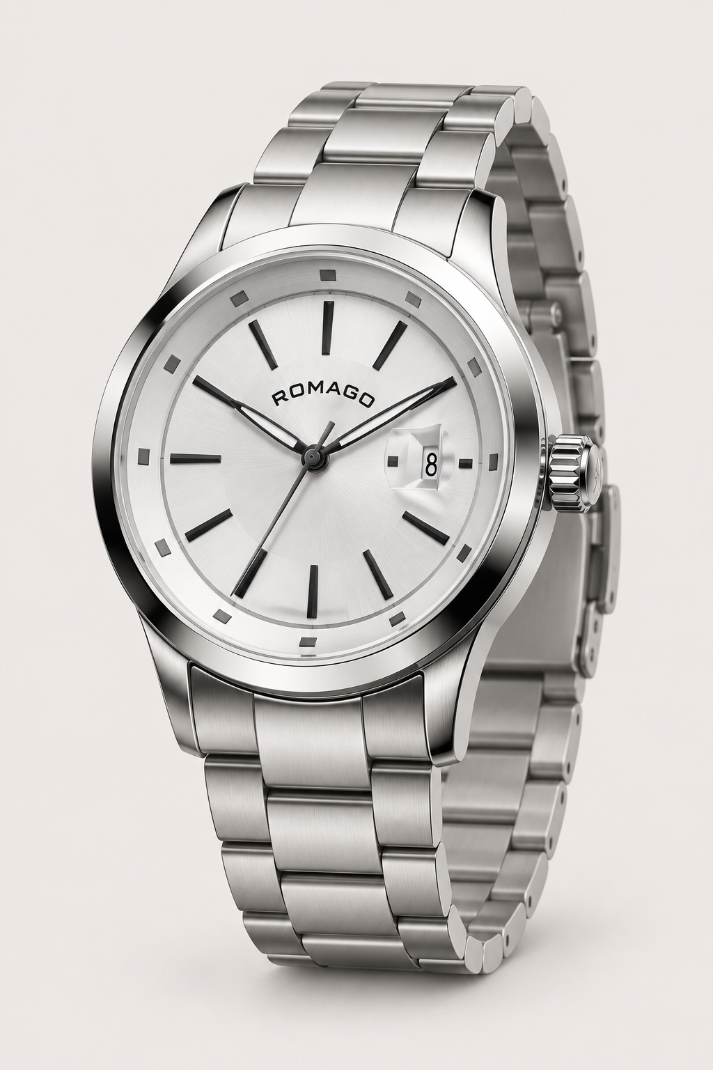 Romago Classic Prestige Silver White Automatic Watch