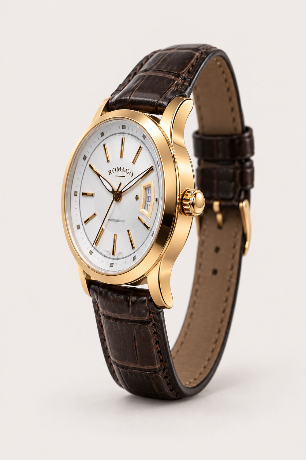 Romago Classic Prestige White Rose Gold Automatic Watch