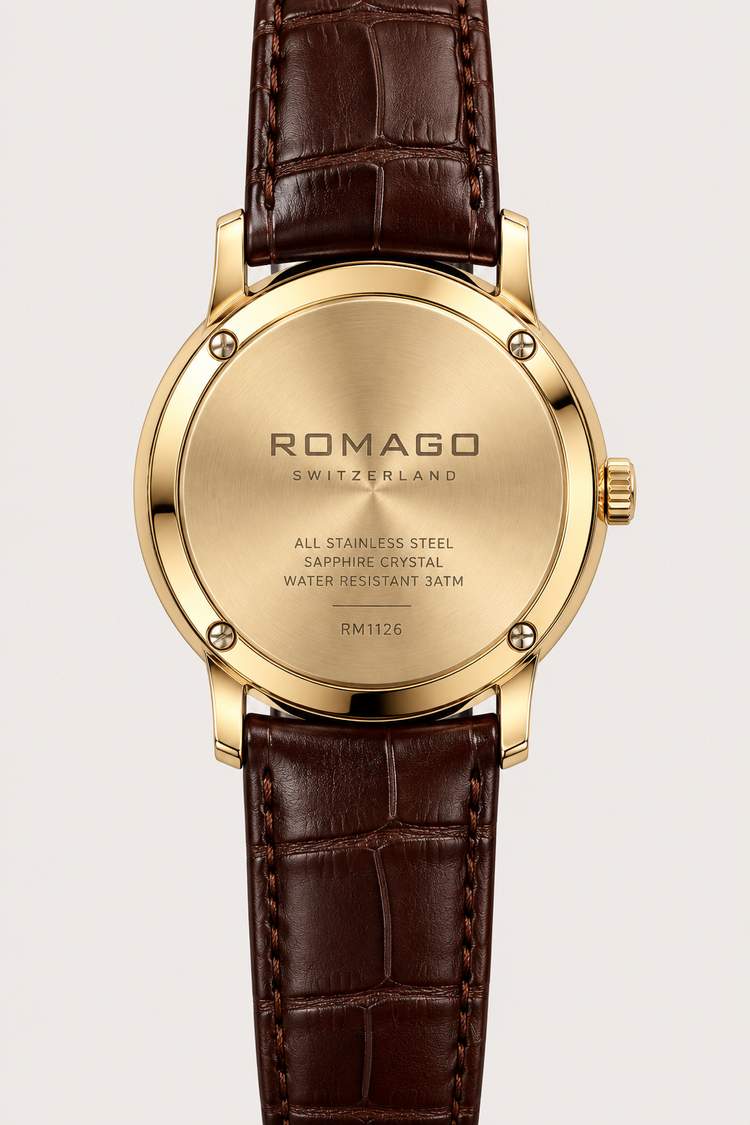 Romago Diamond Halo Emerald Dial Watch