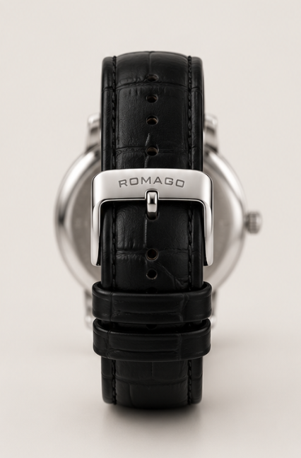 Romago Diamond Halo Pearl Radiance Silver Dial Watch