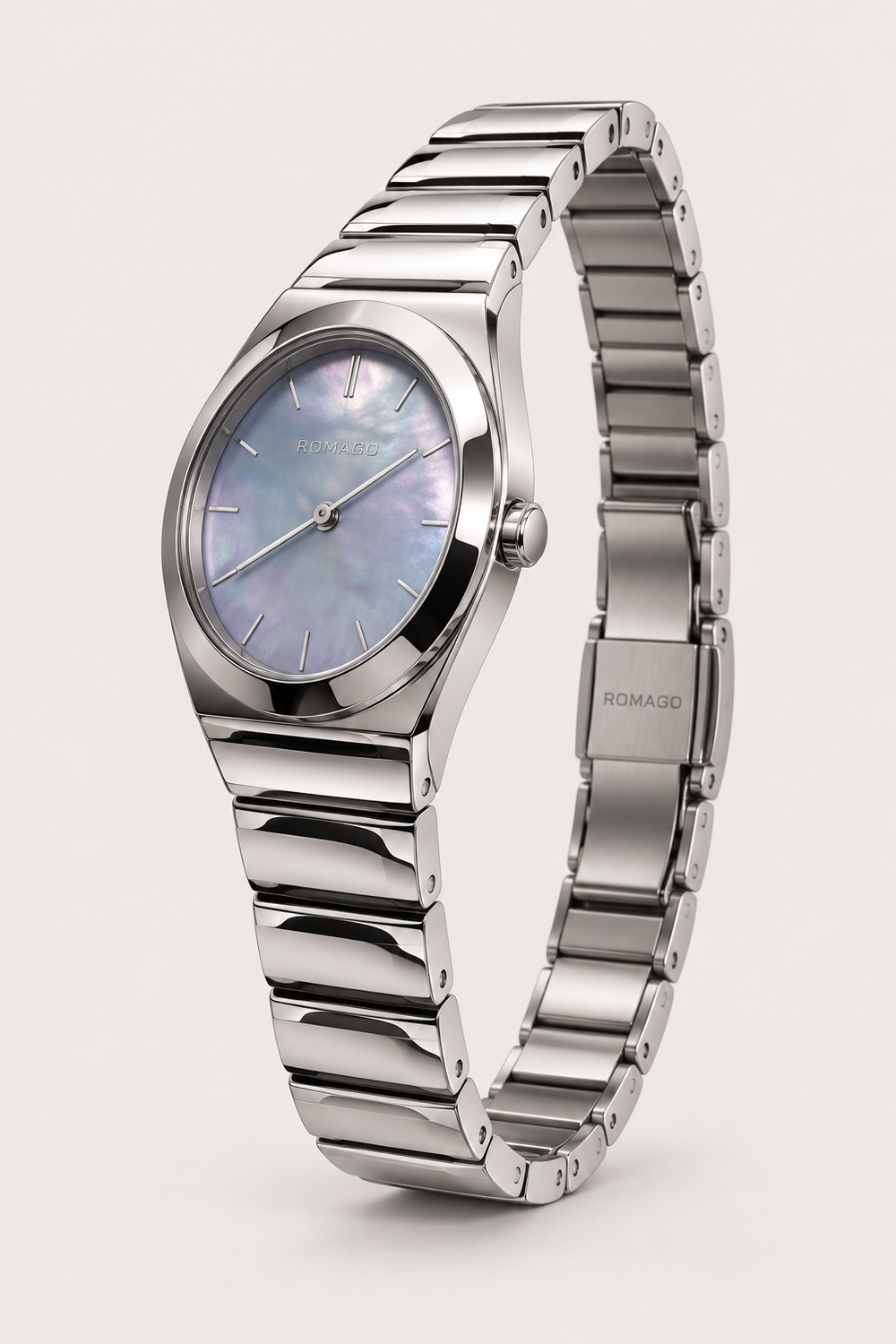 Romago Pearl Elegance Silver Blue Watch