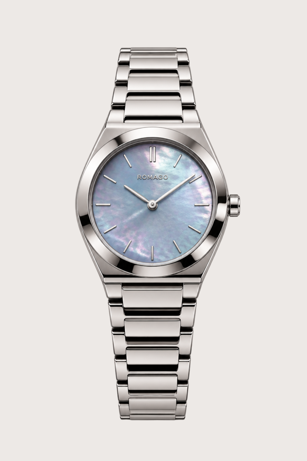 Romago Pearl Elegance Silver Blue Watch