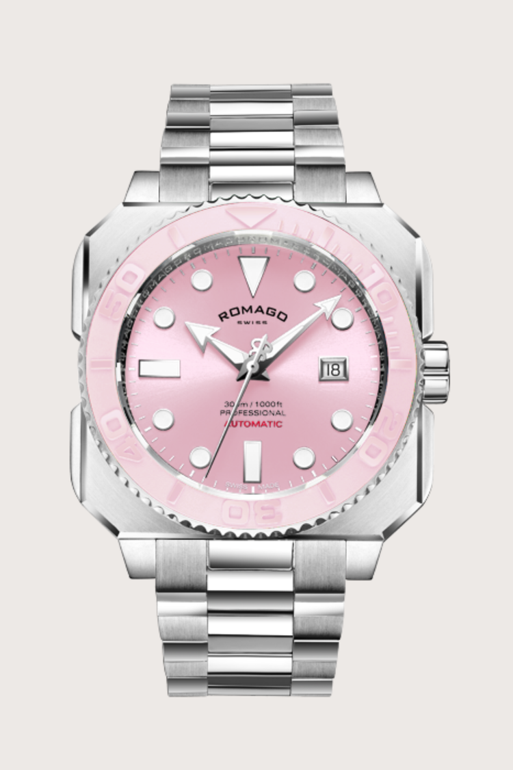 Romago Proaquanaut Pink Stainless Automatic Watch