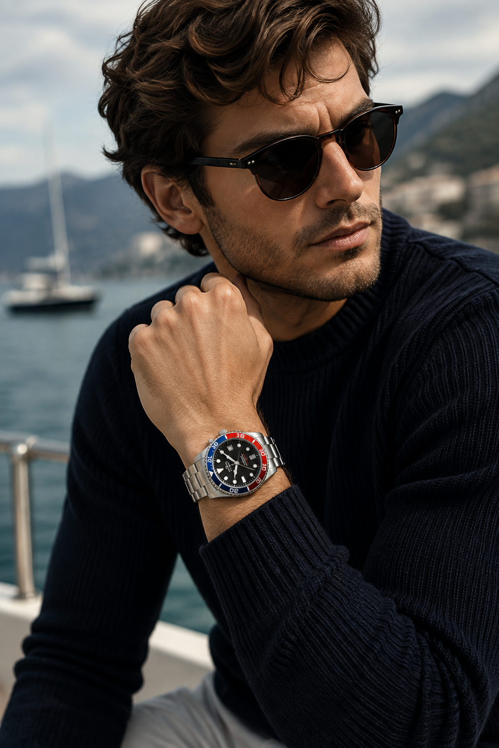 Romago Proaquanaut Red & Blue Stainless Automatic Watch