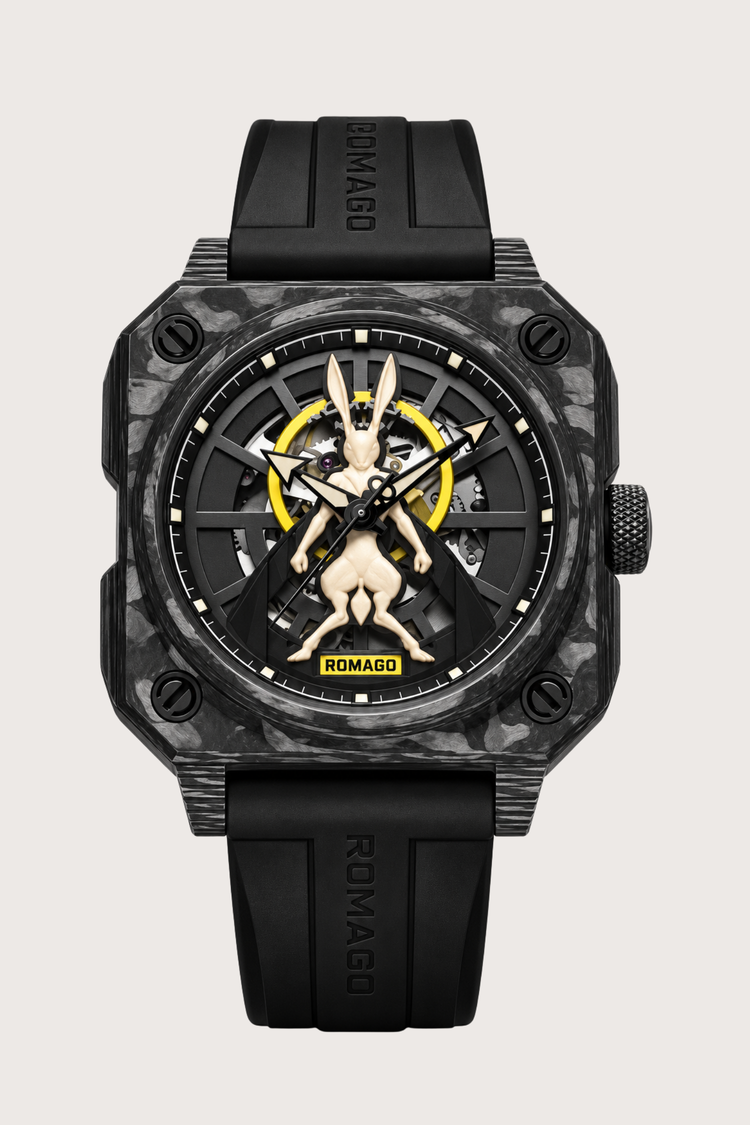 Romago X AKOMA Collaboration Luminous Carbon Fiber Automatic Mechanical Watch
