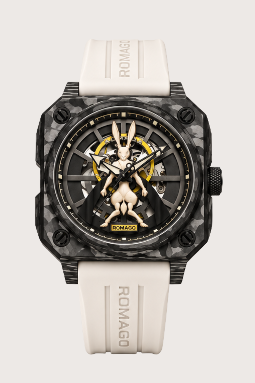 Romago X AKOMA Collaboration Luminous Carbon Fiber Automatic Mechanical Watch