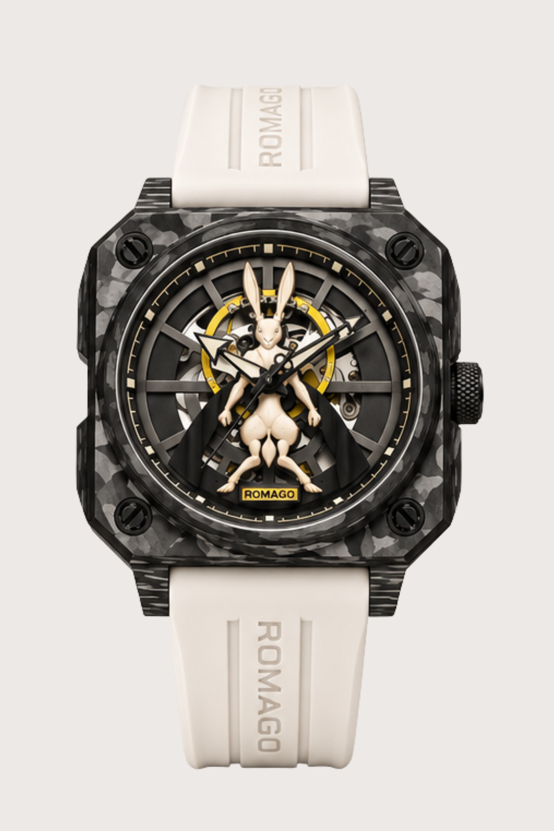 Romago X AKOMA Collaboration Luminous Carbon Fiber Automatic Mechanical Watch