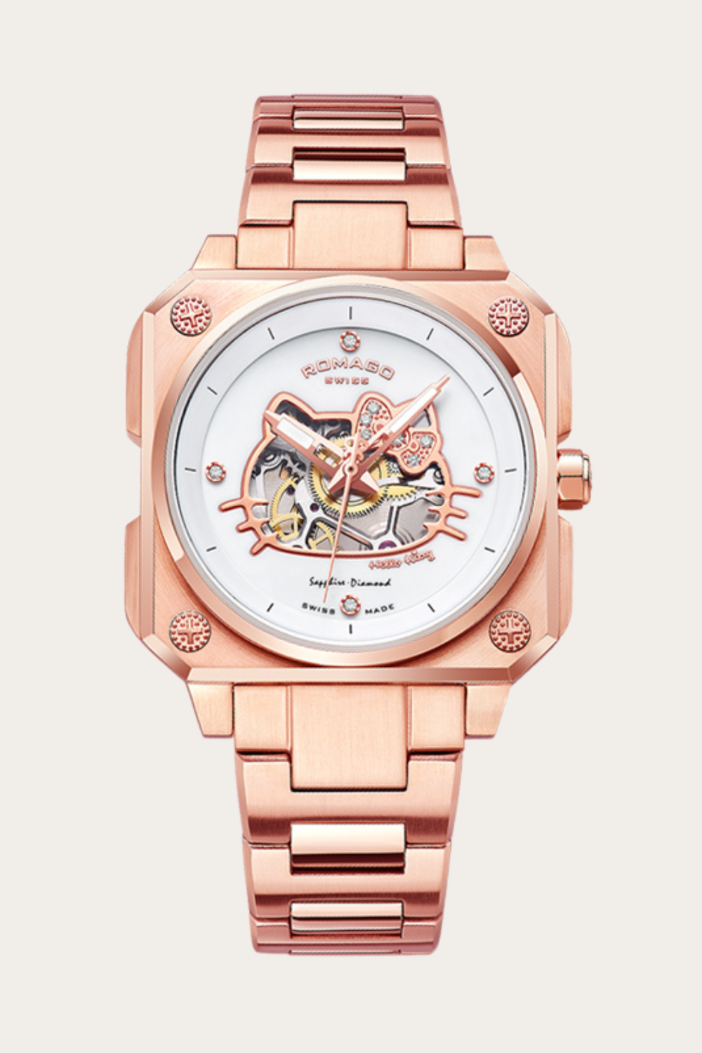 Romago X Hello Kitty Luxury Square Automatic Watch