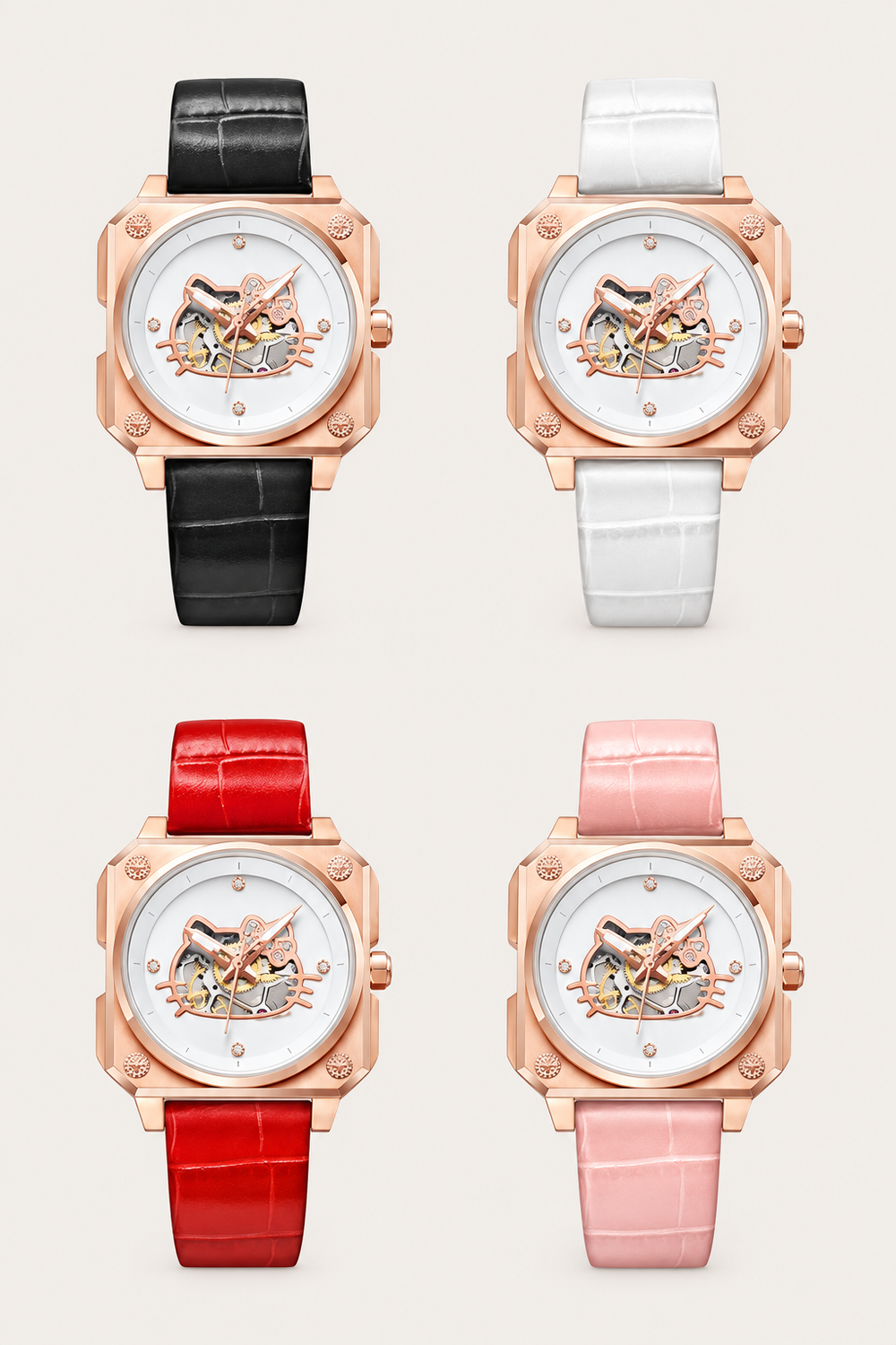 Romago X Hello Kitty Luxury Square Automatic Watch