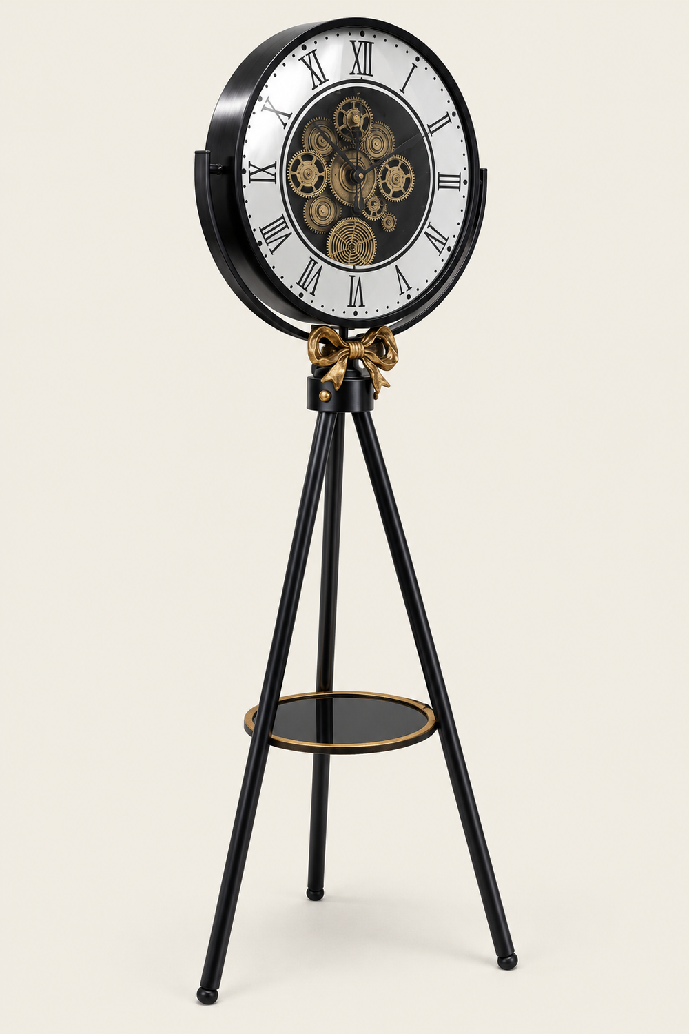 Roman Gearwork Luxury Tripod  Floor Clock