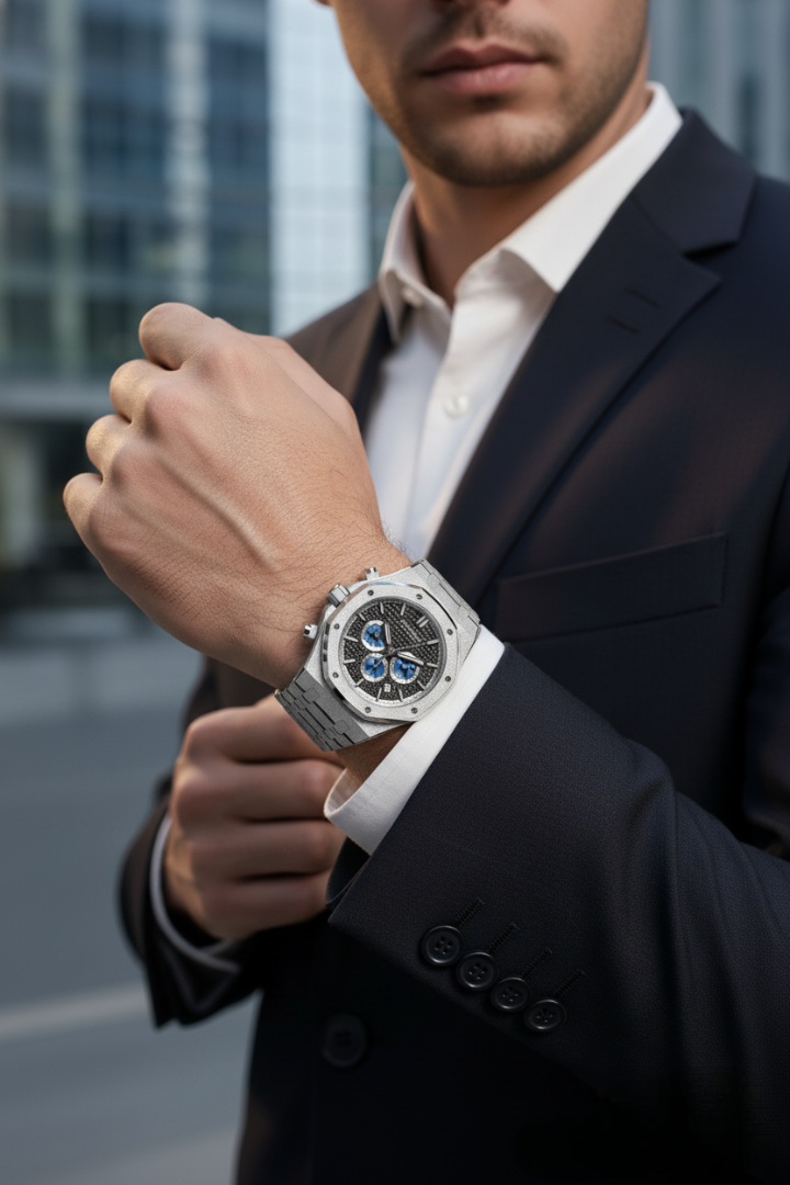 Rosdn G2221 PANTONE 647 C – Black Automatic Mechanical Watch